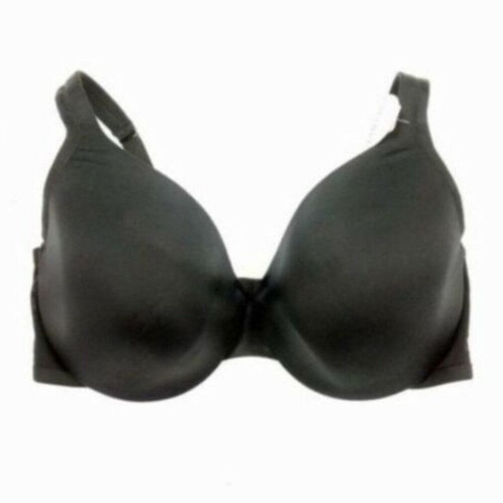 Cacique Lane Bryant Womens Bra Smooth Satin Full Coverage U/W Size 46C Black